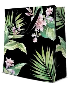 Geschenktasche groß - Exotic Flowers 26,5x13x33,5 cm